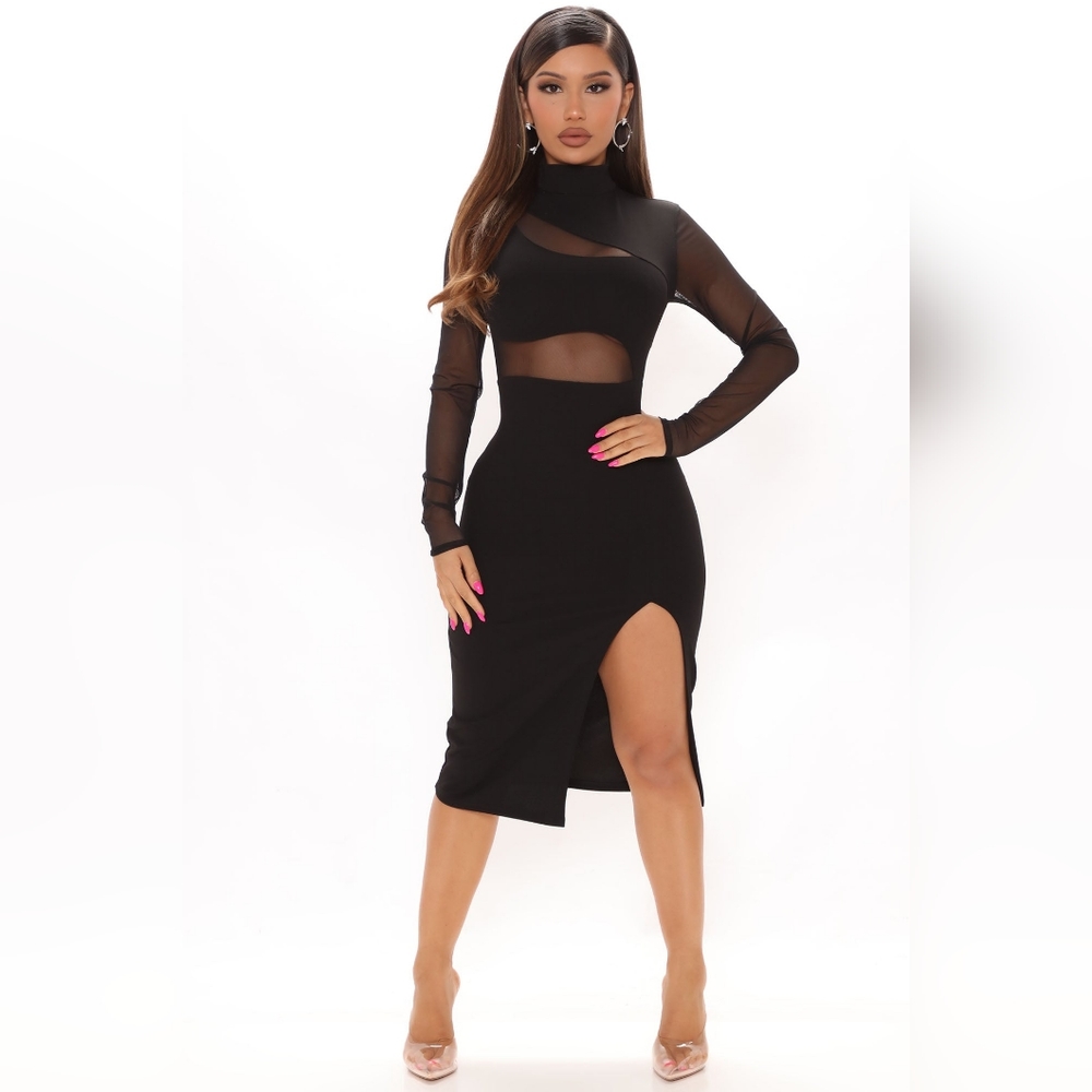 Fallen Angel Mesh Midi Dress